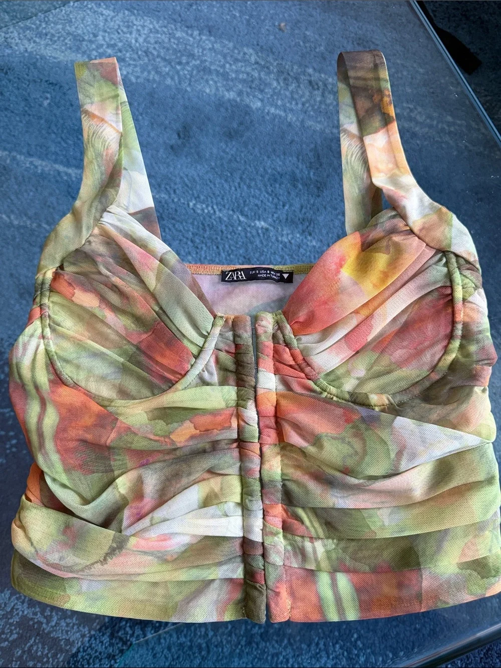 Zara mesh corset multicolor